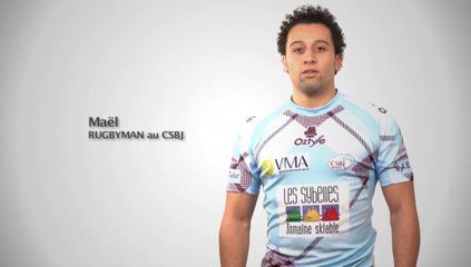 Charles Marin, parrain du match CSBJ–LOU Rugby - Spot 2