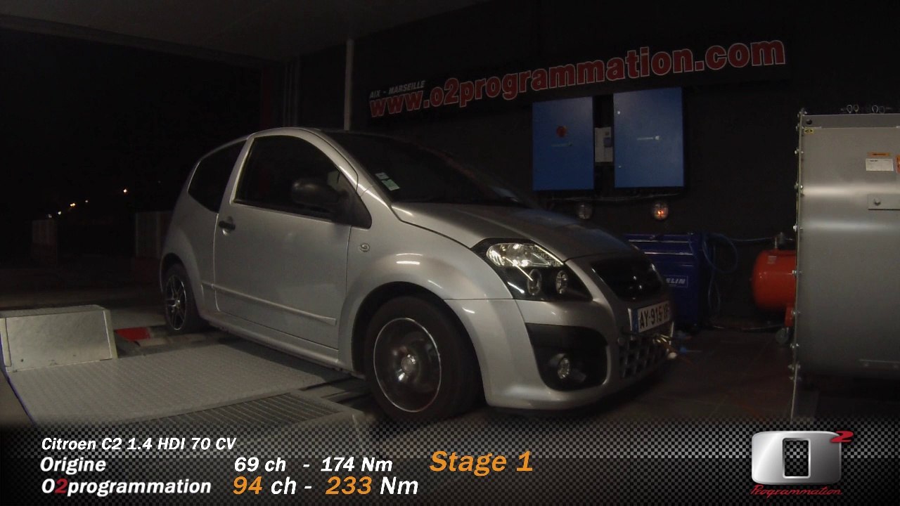 Citroen C2 1.4 HDI 69 CV Reprogrammation moteur o2programmation Marseille
