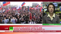 Crimea parliament backs joining Russia, sets referendum for March 16th