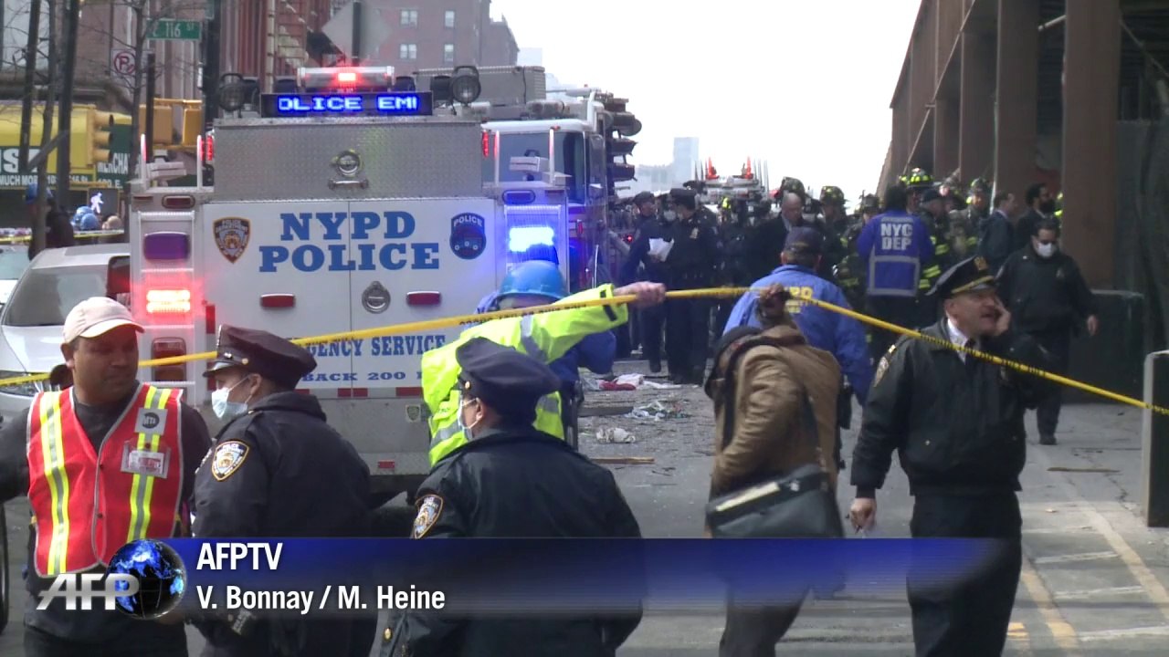 Gasexplosion bringt wohnhäuser in new york zum einsturz