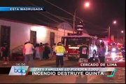 Tres familias resultaron damnificados por incendio en quinta del Cercado de Lima