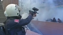 Turkish police fire water cannon on protesters in funeral march