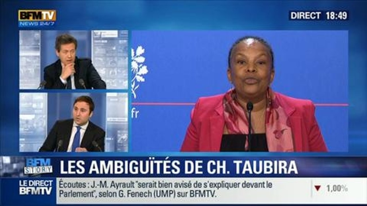 BFM Story: Écoutes téléphoniques de Nicolas Sarkoy: les déclarations de Christiane Taubira sont-elles convaincantes ? - 12/03