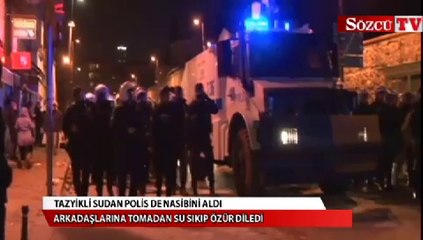 Tazyikli sudan polis de nasibini aldı