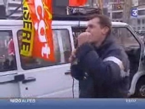 Manif regionale à Lyon des Pompiers