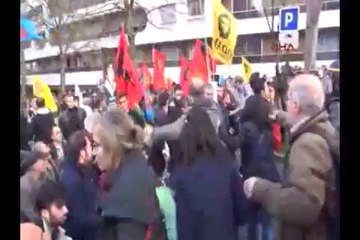 Paris'te Berkin Elvan eylemine polis müdahalesi