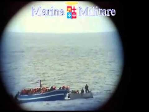 Lampedusa (AG) - La Marina Militare soccorre 219 migranti (12.03.14)