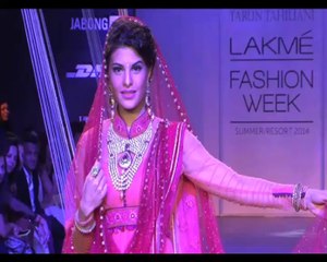LFW Jacqueline Fernandez walks for Tarun Tahiliani