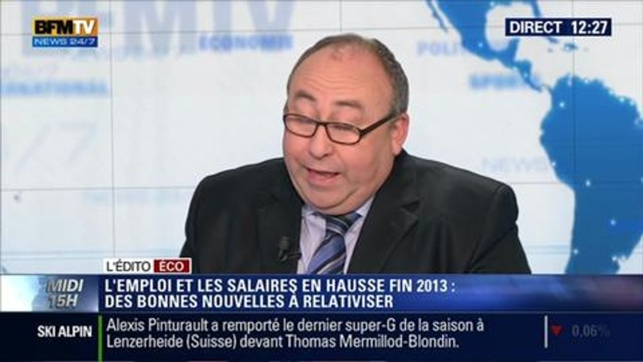 L'Édito éco d'Emmanuel Lechypre: L'emploi et les salaires en hausse fin 2013: "C'est une anomalie !" - 13/03