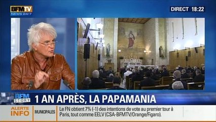 BFM Story: Un an après la "papamania": "ce pape François est authentique", Pierre Lunel - 13/03