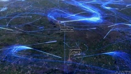Awesome animation of flight paths above Europe
