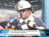 Bomberos controlan incendio de galpones en zona industrial de Maracay