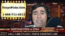 Iowa Hawkeyes vs. Northwestern Wildcats Pick Prediction NCAA College Basketball Odds Preview 3-13-2014