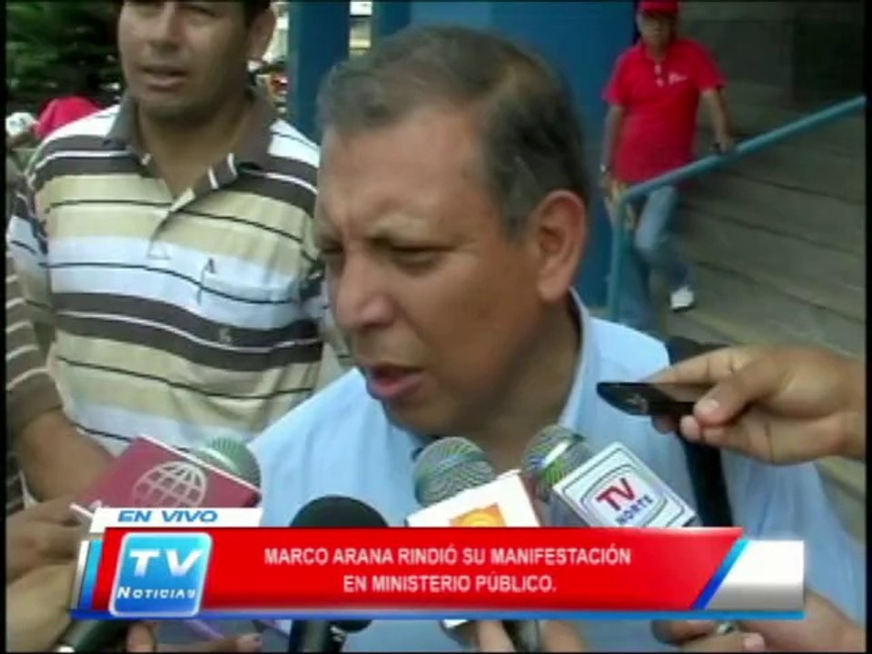 Chiclayo: Marco Arana rindió sy manifestación ante ministerio publico 13 03 14