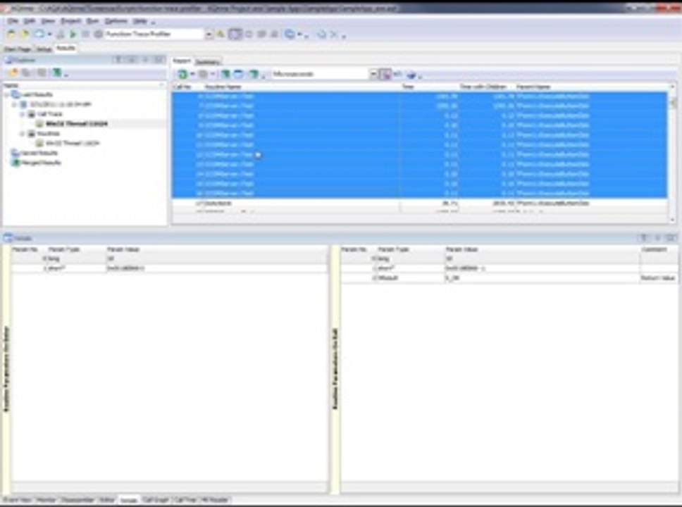 Tracing Function Calls With AQtime
