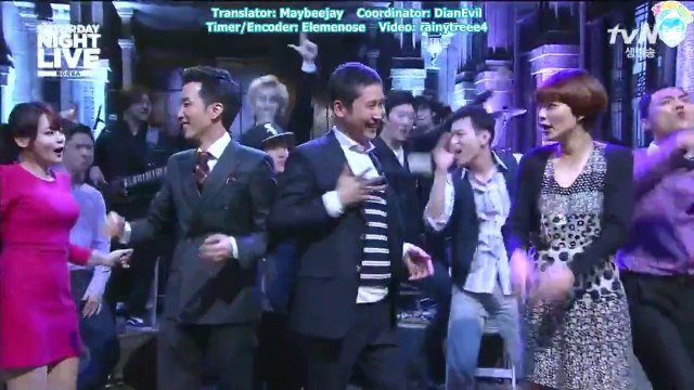 [ENG] 140301 SNL Korea S05E1 Opening - Blurred Lines by Jay Park