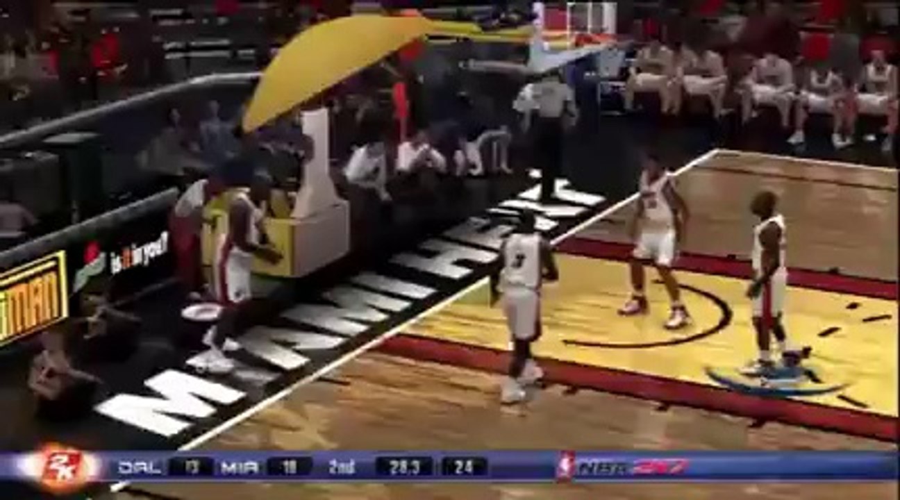 NBA 2K7 (PS3) MIAMI HEAT vs DALLAS MAVERICKS[240P]