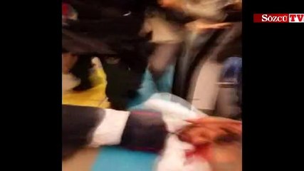 Kadıköy Metrosu'nda karşıt görüşlülerin kavgası