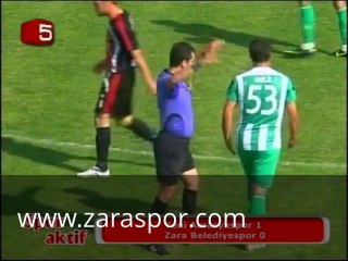 Yeni Amasyaspor 1-0 Zara Belediyespor maç özeti