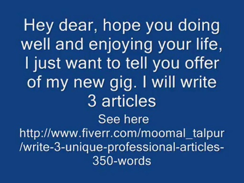 limited time offer on fiver, dont waste your time just grab this Super offer