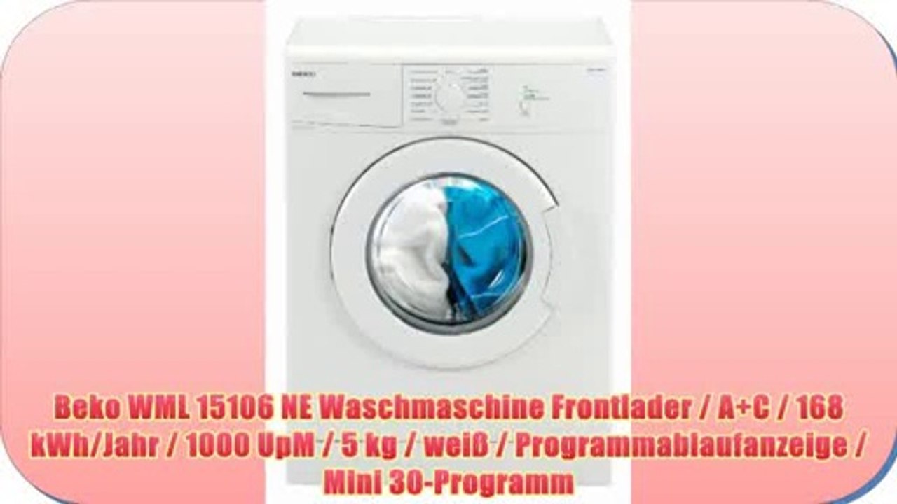 Beko WML 15106 NE Waschmaschine im Test