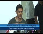 Vote intelligently says apolitical Aamir Khan