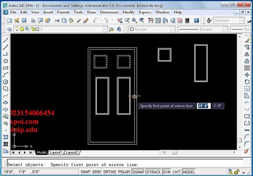How to make door in autocad 2d ohd 8