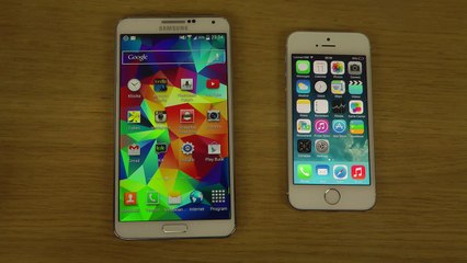 Samsung Galaxy Note 3 Android 4.4 KitKat vs. iPhone 5S iOS 7.1 Final - Browser Speed Comparison Test