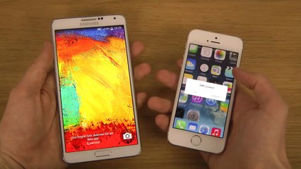 Samsung Galaxy Note 3 Android 4.4 KitKat vs. iPhone 5S iOS 7.1 Final - Which Is Faster