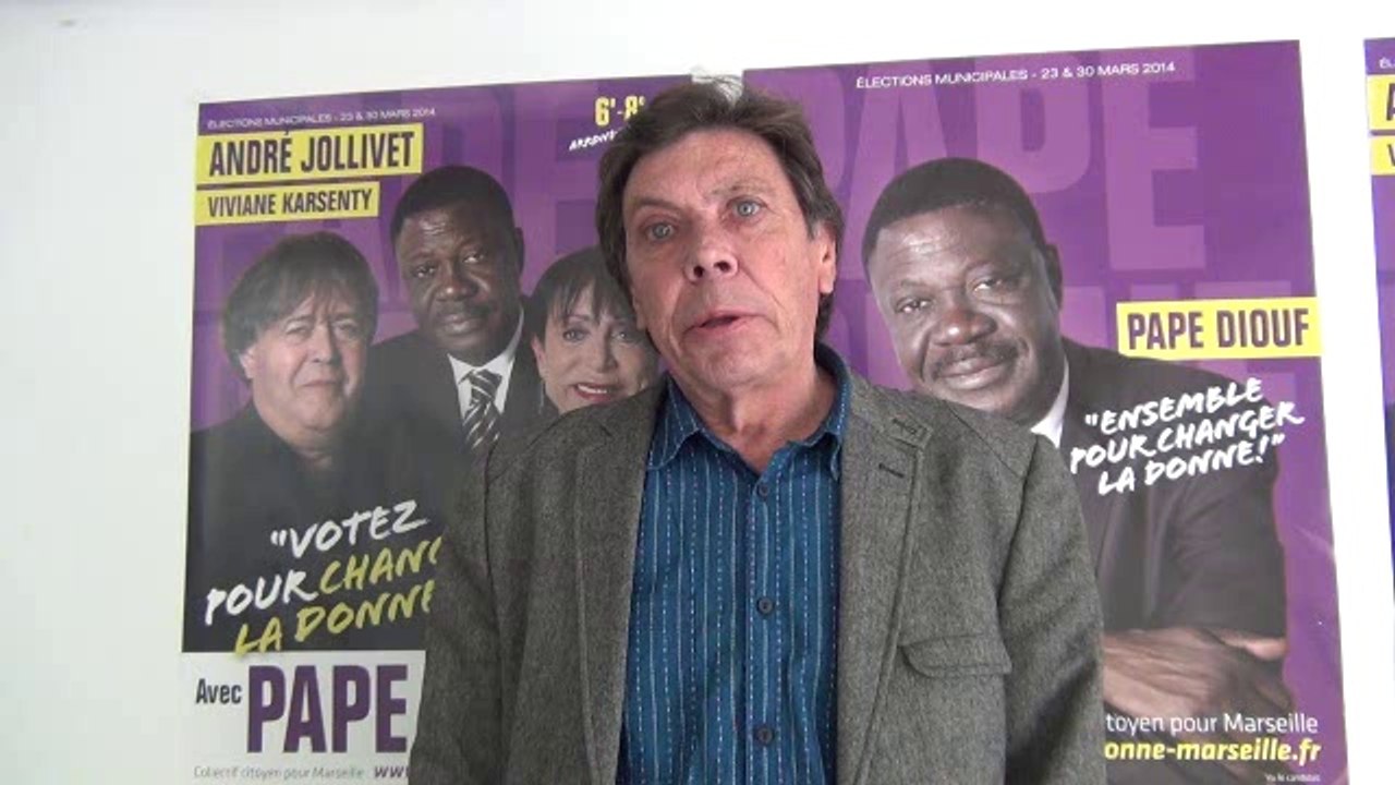 Jean-François Friolet Candidature de André JOLLIVET sur la liste "Changer la donne" avec Pape DIOUF pour les élections municipales à Marseille sur les 6ème et 8ème arrondissements.