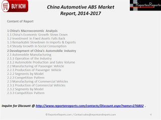 China Automotive ABS Market Report, 2014-2017