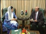 Aseefa Bhutto Zardari calls on CM Sindh 08-01-2013