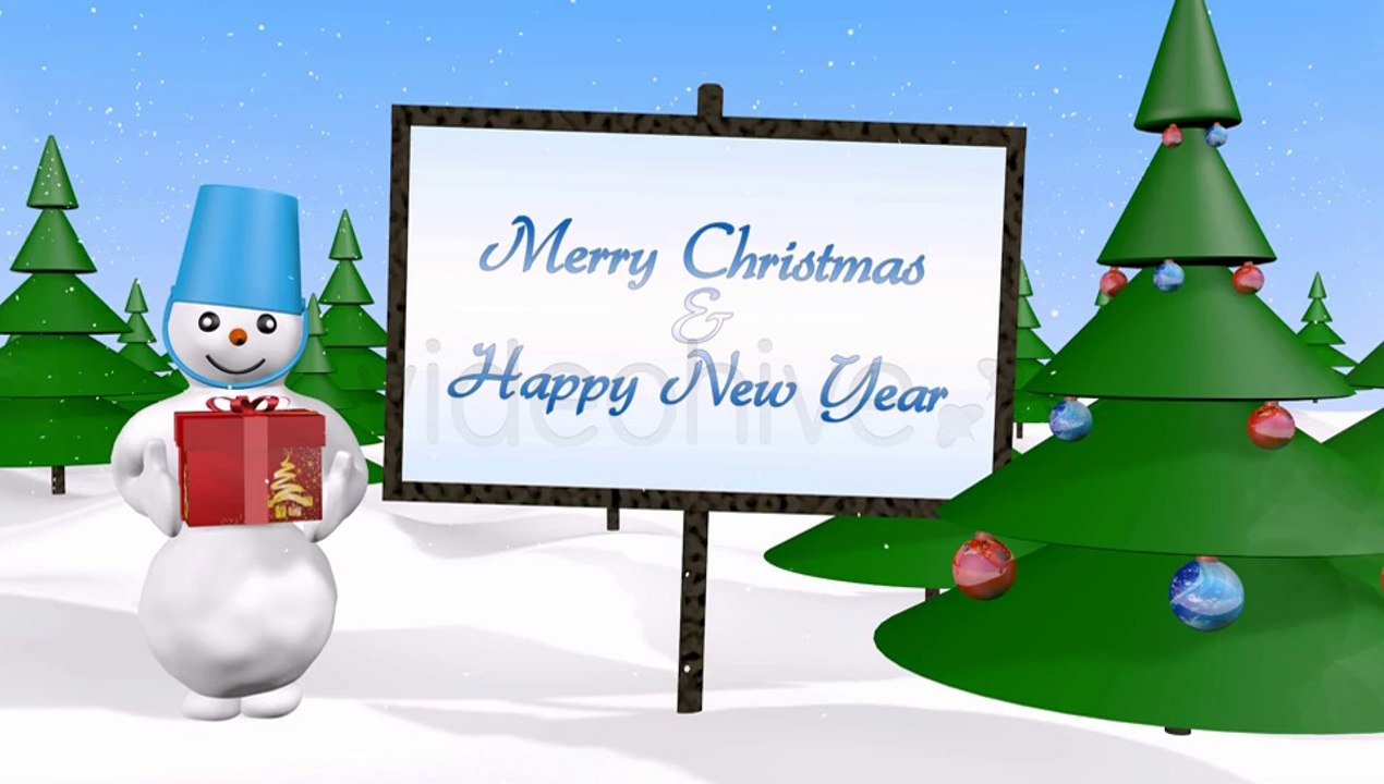 Walking New Year Snowman