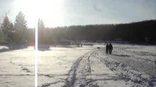 Sur le lac gelé