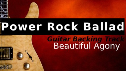 Power Rock Guitar Backing Track in F Minor - Beautiful Agony