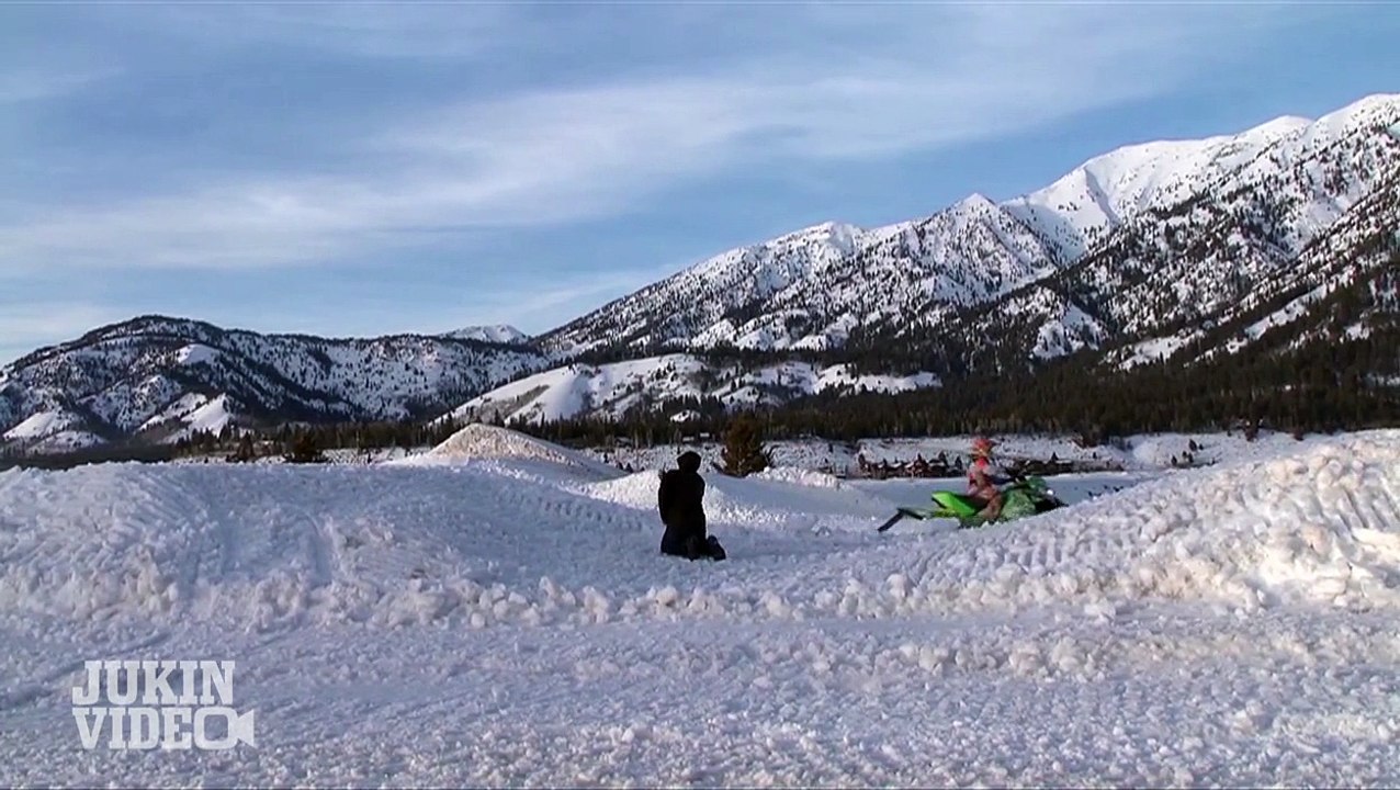 Snowmobile Jumps Dad | Caught From 2 Angles!