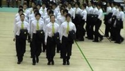 Japanese synchronized walking contest