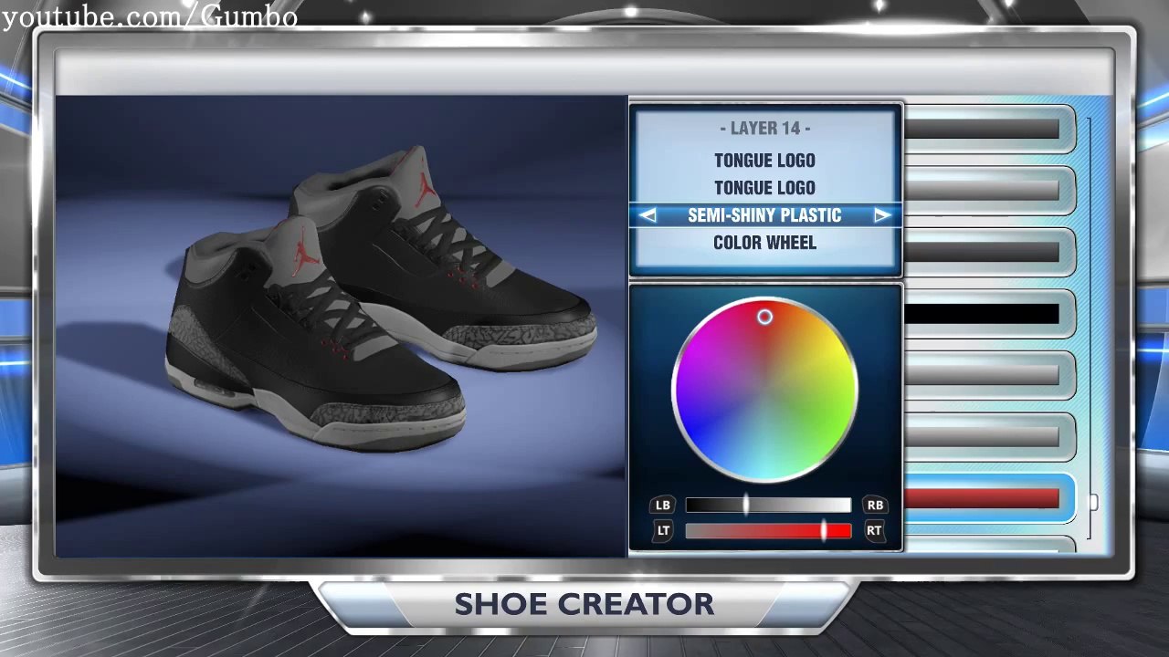 NBA 2K14 Shoe Creator - "Jordan Black Cement 3s" + ON FEET (Jordan 3 Black Cements)