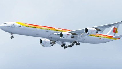 FSX Iberia Airbus A340 Landing Miami RWY 09 ( HD )