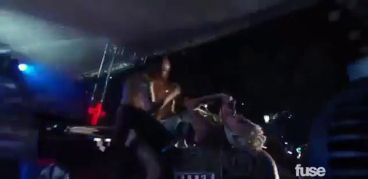 A girl throw up on Lady Gaga during SXSW show! Insane...