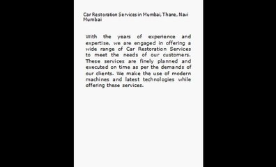 Car Restoration Services