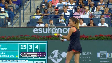 WTA Indian Wells: Radwanska bt. Halep (6-3 6-4)