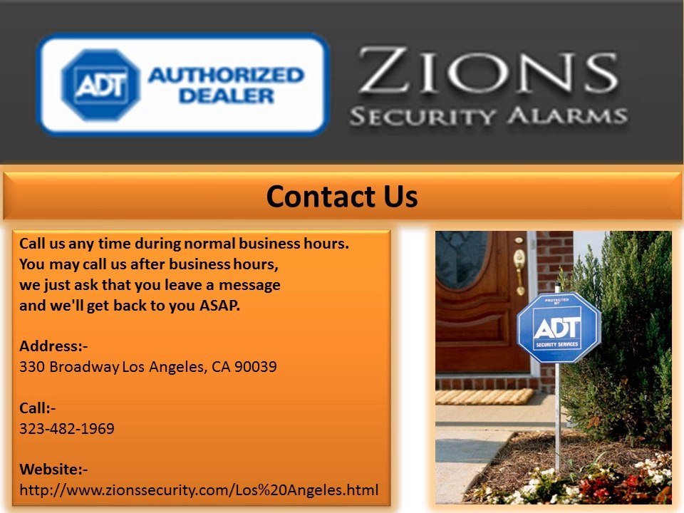 Zions Security Alarms - ADT Authorized Dealer