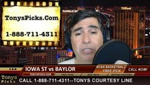 Baylor Bears vs. Iowa St Cyclones Pick Prediction NCAA College Basketball Odds Preview 3-15-2014