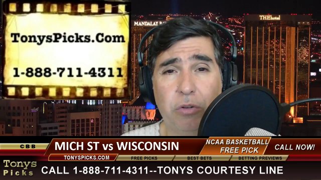 Wisconsin Badgers vs. Michigan St Spartans Pick Prediction NCAA College Basketball Odds Preview 3-15-2014