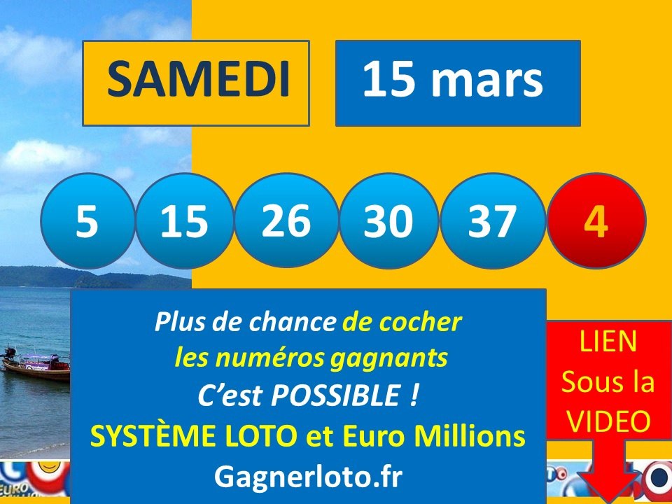 LOTO samedi 15/03 resultat du tirage