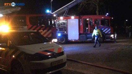 Beelden brand woonboerderij in Vlagtwedde - RTV Noord