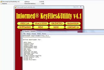 Informedę KeyFiles&Utility v4.1 - Satellite Keys Downloader / Free Download