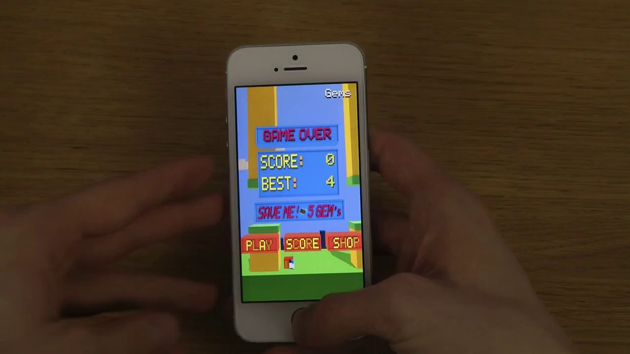 Block Bird iPhone 5S iOS 7.1 Final HD Gameplay Trailer