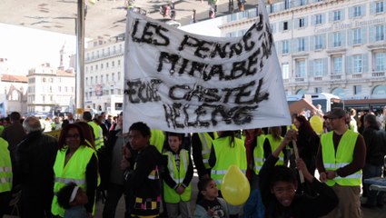 Marseille : manif des gilets jaunes contre les rythmes scolaires